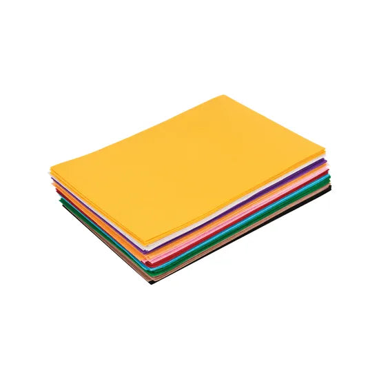 Creatistics Felt Sheets Assorted 20 x 30 cm- Pack of 50 - Modern Teaching Aids NZ