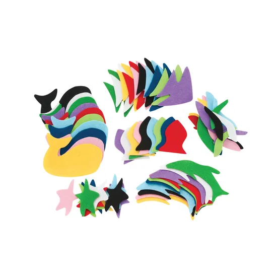 Felt Sea Life Shapes - Pack of 50 - Modern Teaching Aids NZ