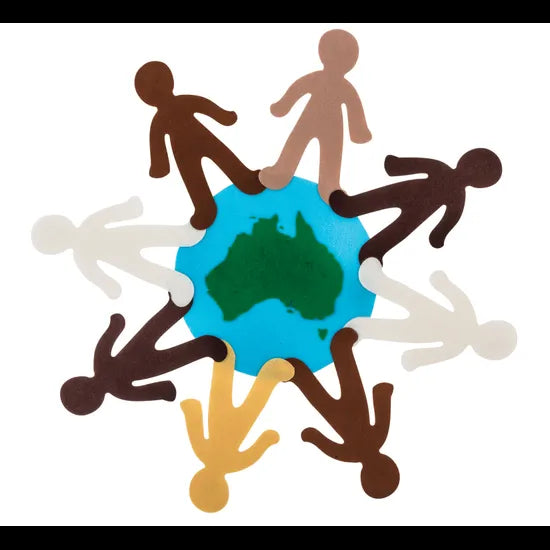 Felt People Multicultural - Pack of 30 - Modern Teaching Aids NZ