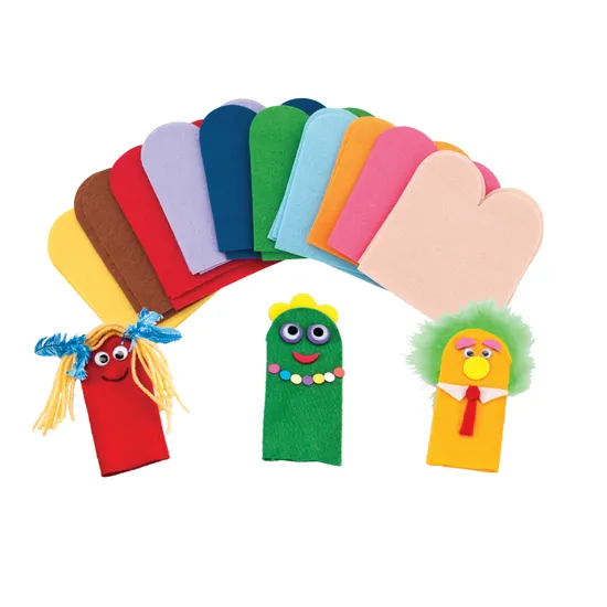 Felt Finger Puppets - Pack of 30 - Modern Teaching Aids NZ