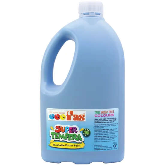 FAS Super Tempera Paint - Cobalt Blue 2 Litre - Modern Teaching Aids NZ
