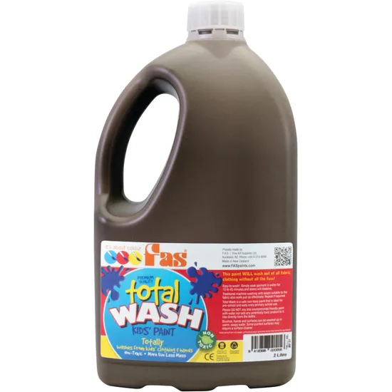 FAS Total Wash Paint 2 L - Brown - Modern Teaching Aids NZ