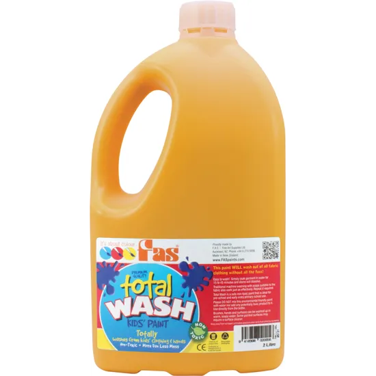 FAS Total Wash Paint 2 L - Warm Yellow - Modern Teaching Aids NZ