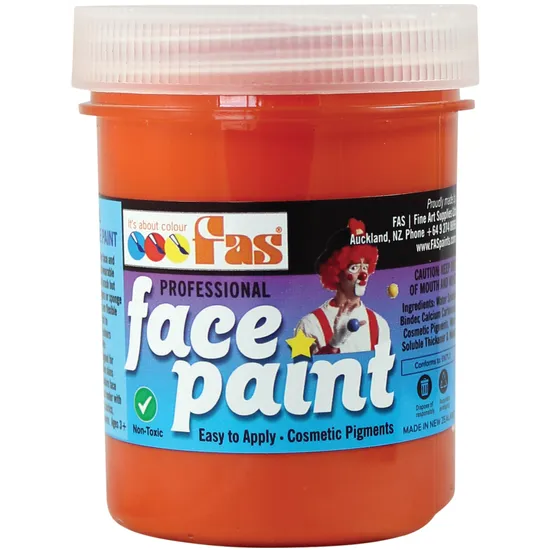 Pro Body & Face Paint 120ml Orange - Modern Teaching Aids NZ