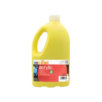 Student Acrylic Paint - Cool Yellow 2 Litre - Modern Teaching Aids NZ