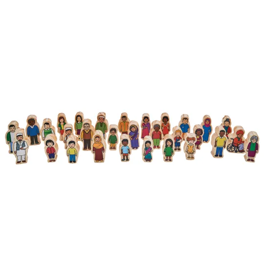 Village & Families Block Set of 50 - Modern Teaching Aids NZ