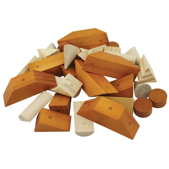 Two Toned Magnetic Wooden Blocks - 30 pieces - Modern Teaching Aids NZ