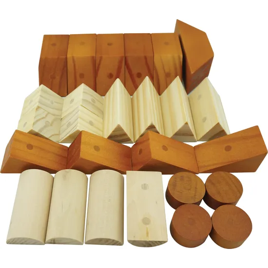 Two Toned Magnetic Wooden Blocks - 30 pieces - Modern Teaching Aids NZ