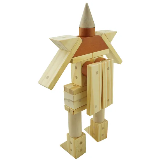 Magnetic Wooden Blocks Combo Set - 60 pieces - Modern Teaching Aids NZ