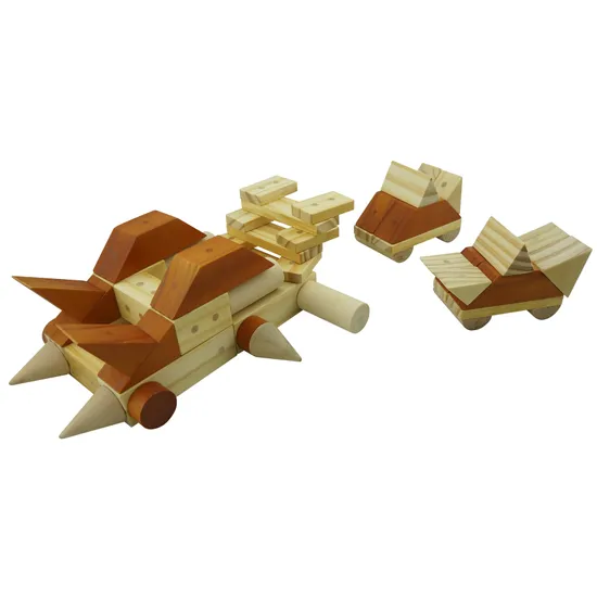 Magnetic Wooden Blocks Combo Set - 60 pieces - Modern Teaching Aids NZ