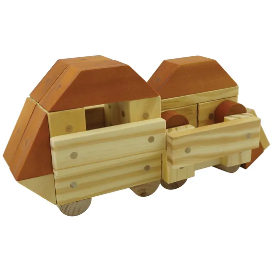 Magnetic Wooden Blocks Combo Set - 60 pieces - Modern Teaching Aids NZ