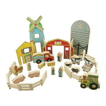 The Happy Architect Farm - 26 Pieces - Modern Teaching Aids NZ