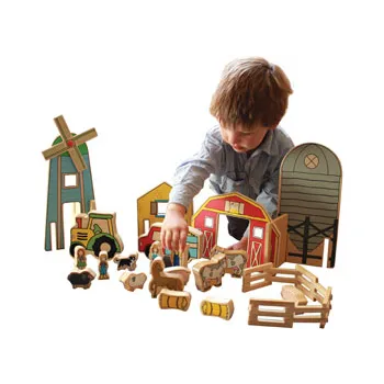 The Happy Architect Farm - 26 Pieces - Modern Teaching Aids NZ