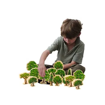 Wooden Australian Trees - Set of 10 - Modern Teaching Aids NZ