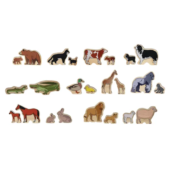 The Village Animal Families - 24 Pieces - Modern Teaching Aids NZ
