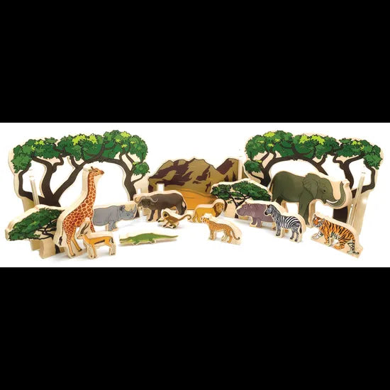 The Happy Architect Wild Animals - 20 Pieces - Modern Teaching Aids NZ