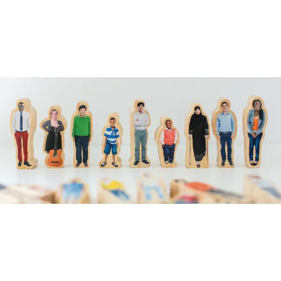 Everyone's Family Wooden People - 26pcs - Modern Teaching Aids NZ