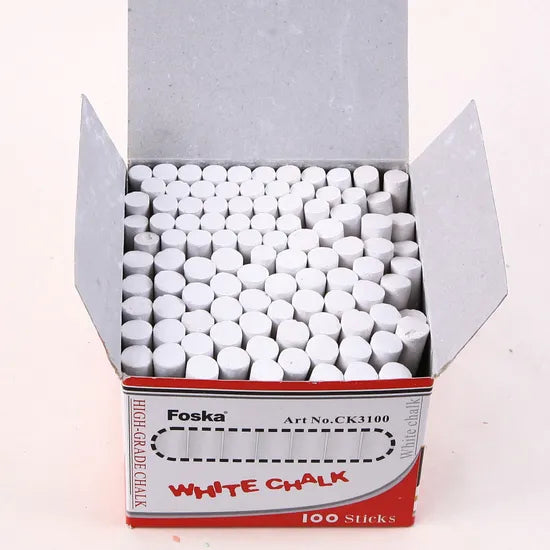 Dustless White Chalk - Box of 100 - Modern Teaching Aids NZ