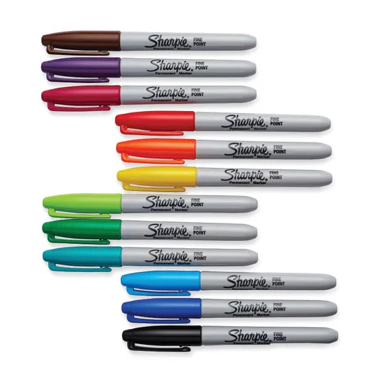 Sharpie Permanent Marker Asst - Pack of 12 - Modern Teaching Aids NZ