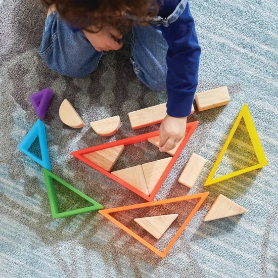 Discovery Triangles - Rainbow - Set of 6 - Modern Teaching Aids NZ
