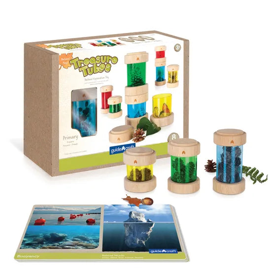 Colourful Treasure Tubes - 8 pieces - Modern Teaching Aids NZ
