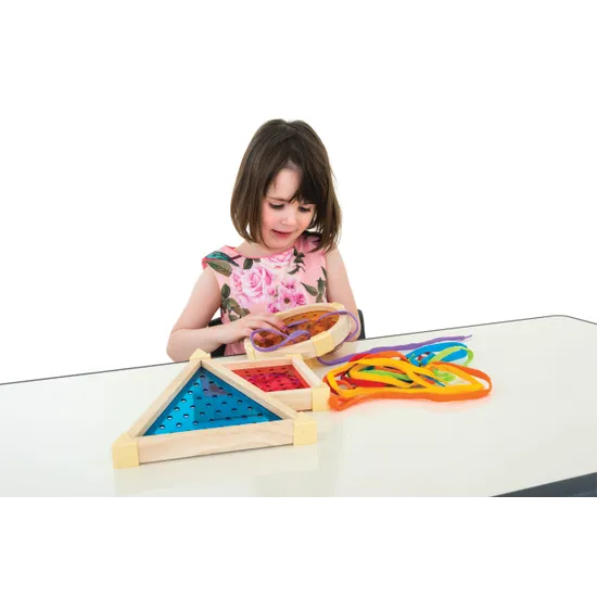 Geo Shape Lacing - Set of 3 - Modern Teaching Aids NZ
