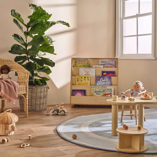 Blue Oval Rug - 274 (L) x 183 (W) cm - Modern Teaching Aids NZ