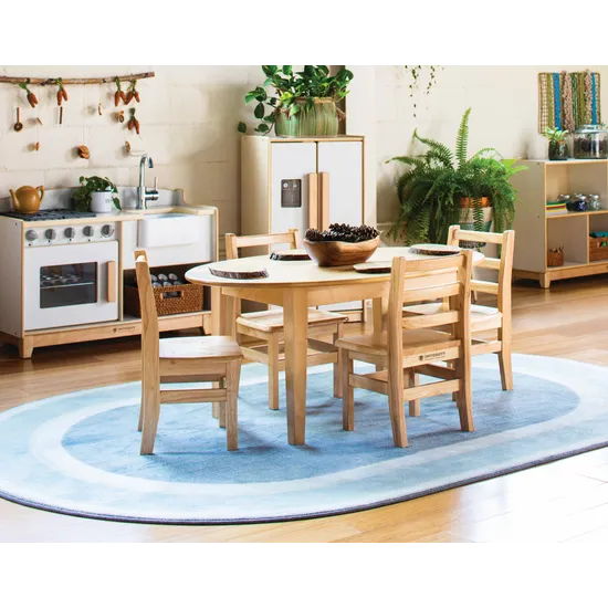 Blue Oval Rug - 274 (L) x 183 (W) cm - Modern Teaching Aids NZ