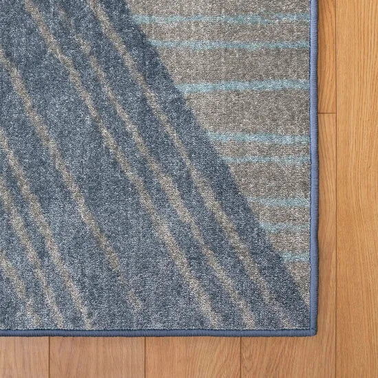 Blue Geometric Rug - 274 (L) x 183 (W) cm - Modern Teaching Aids NZ