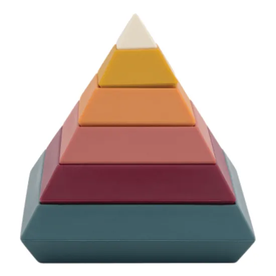 Silicone Stacking Pyramid Blocks 12 Pieces - Modern Teaching Aids NZ