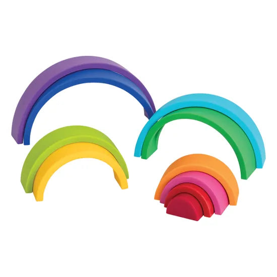 Silicone Rainbow Stacker Brights 10 Pieces - Modern Teaching Aids NZ