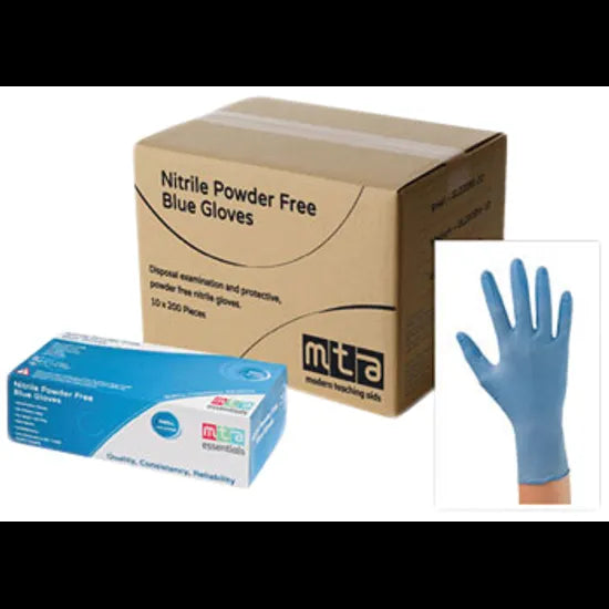 Nitrile Gloves Blue Small - 10 x Pack of 100
