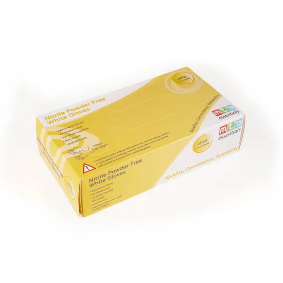 Nitrile Gloves White Large - Pack of 100 - Modern Teaching Aids NZ