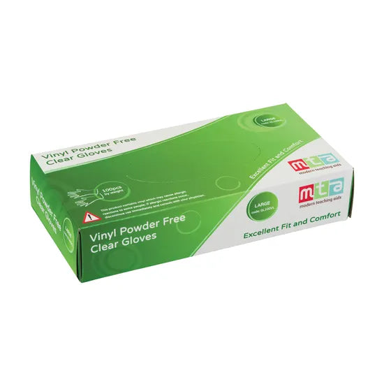Vinyl Gloves Clear Large - Pack of 100 - Modern Teaching Aids NZ
