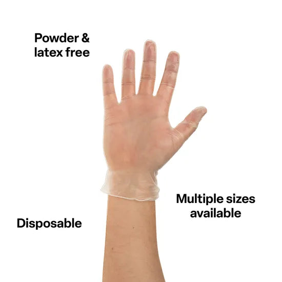 MTA Essentials Vinyl Gloves Clear XL - 10 x Pack of 100