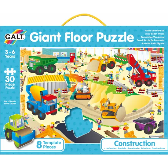 Galt Construction Site Giant Floor Puzzle 8 Pieces - Modern Teaching Aids NZ
