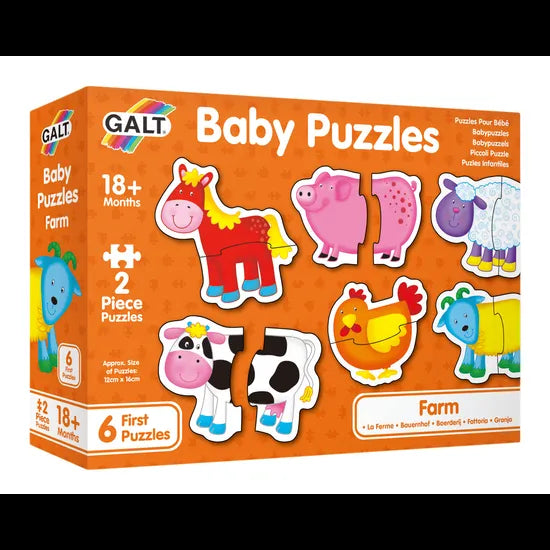 Galt - Baby Puzzles - Farm - 2 Piecess - Modern Teaching Aids NZ