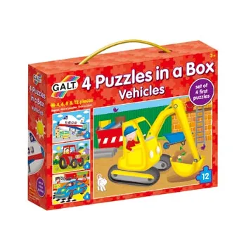 Galt - 4 Puzzles In A Box - Vehicles - Modern Teaching Aids NZ