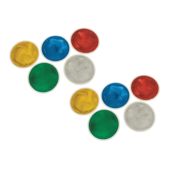 Glitter Liquid Floor Tile - Round - Pack of 10