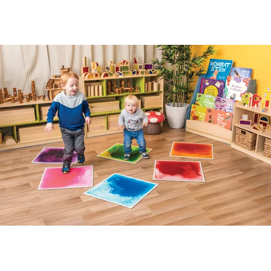 Liquid Floor Tiles - Square 30 cm - Pack of 6 - Modern Teaching Aids NZ