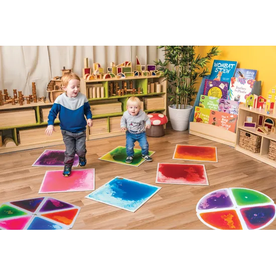 Sensory Liquid Floor Tile Super Set - Set of 16 - Modern Teaching Aids NZ