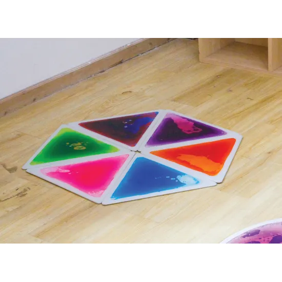 Sensory Liquid Floor Tiles - Triangle - Pack of 6 - Modern Teaching Aids NZ