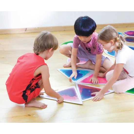Sensory Liquid Floor Tiles - Triangle - Pack of 6 - Modern Teaching Aids NZ