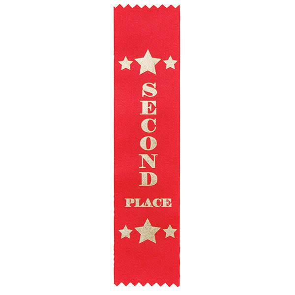 HART Star Place Ribbon (50) Second Red - Modern Teaching Aids NZ