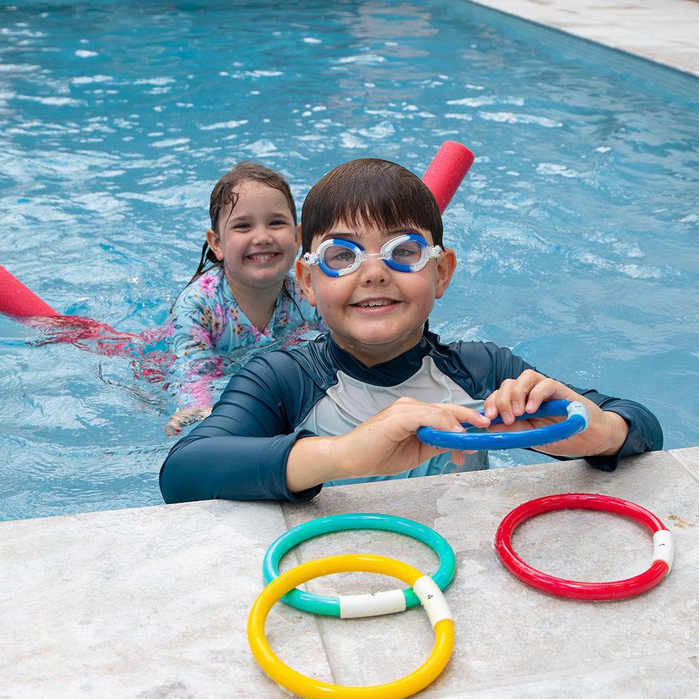 HART Junior Swim Goggles Neon Blue / White - Modern Teaching Aids NZ