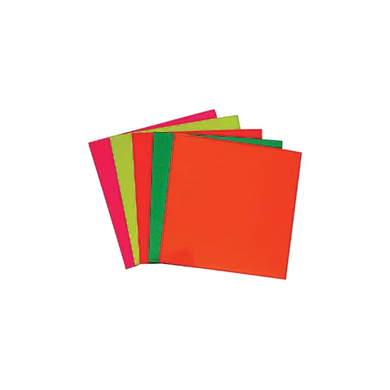 Matte Fluorescent Paper Squares 25.4 cm 70 gsm - Pack of 100