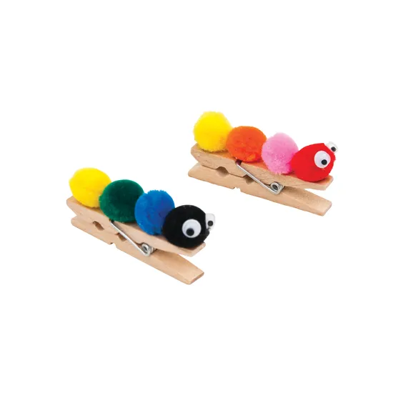 Wooden Mini Pegs - Pack of 48 - Modern Teaching Aids NZ