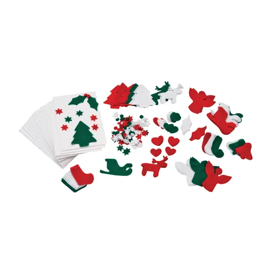 Christmas Cards Felt Kit - Pack of 30 - Modern Teaching Aids NZ