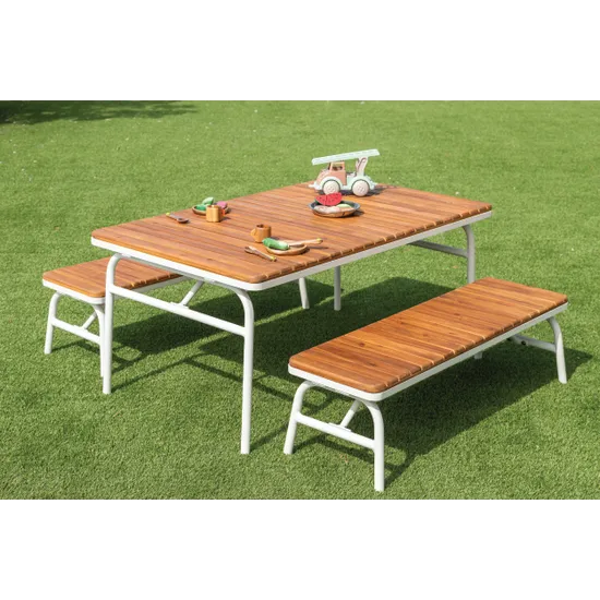 Harmony Education - Outdoor Aluminium Table and Benches - Modern Teaching Aids NZ