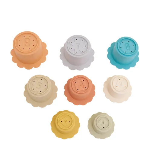 Wheat Straw Blossom Stacking Cups